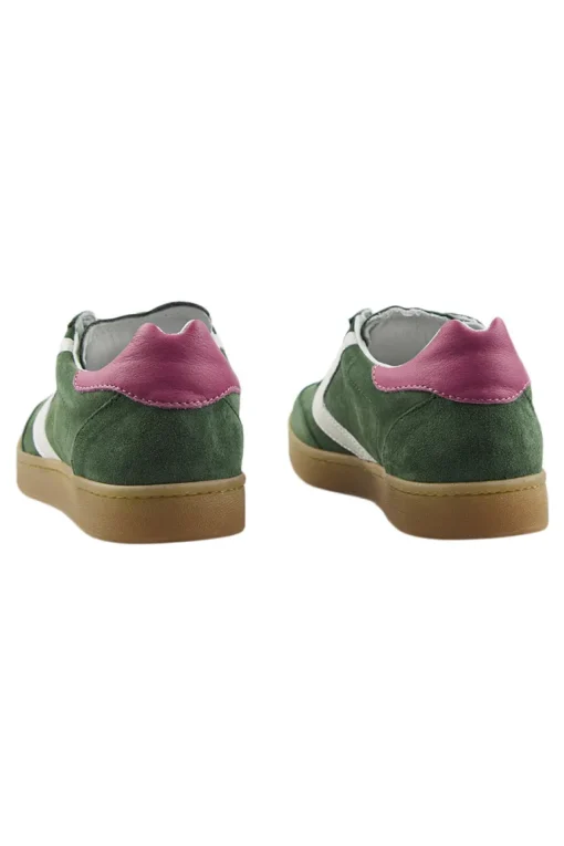 Valsport Olympia Suede Leather Sneaker in Green-Pink