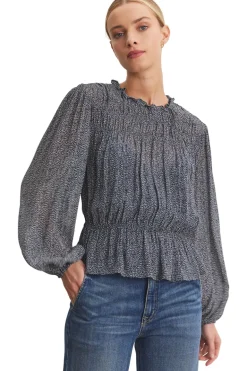 Velvet Blen Top in Navy