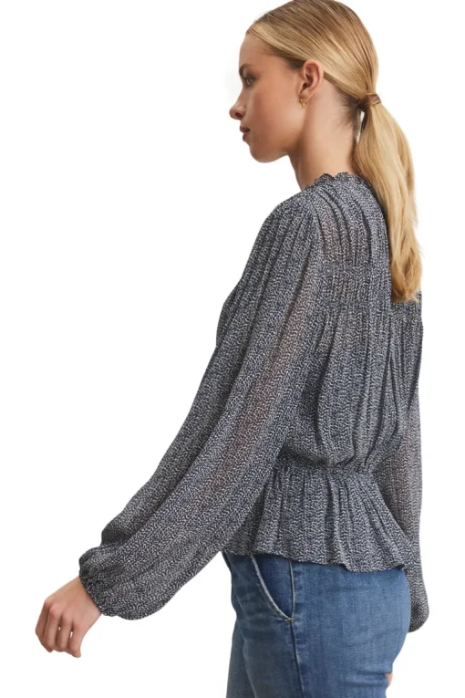 Velvet Blen Top in Navy