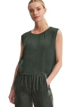 Velvet Bonny Satin Top in Marsh