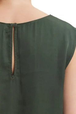 Velvet Bonny Satin Top in Marsh