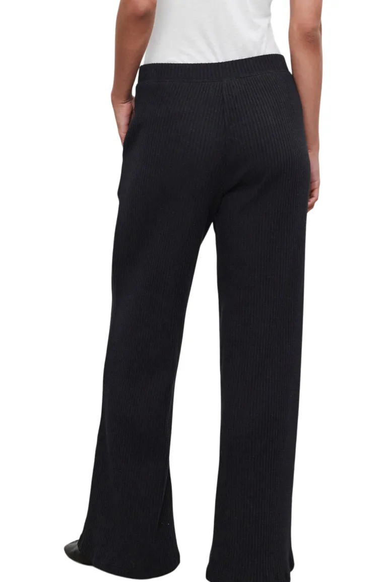 Velvet Colleen Ribbed Pants in Black