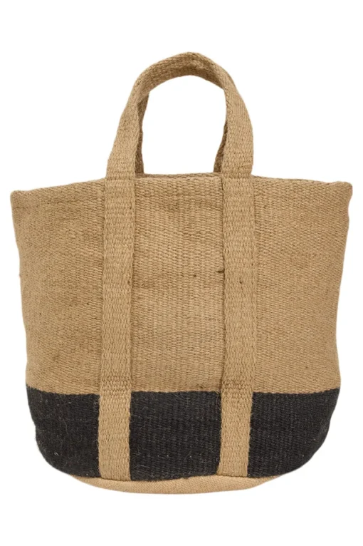 Velvet Dallas Basket Bag in Charcoal Natural