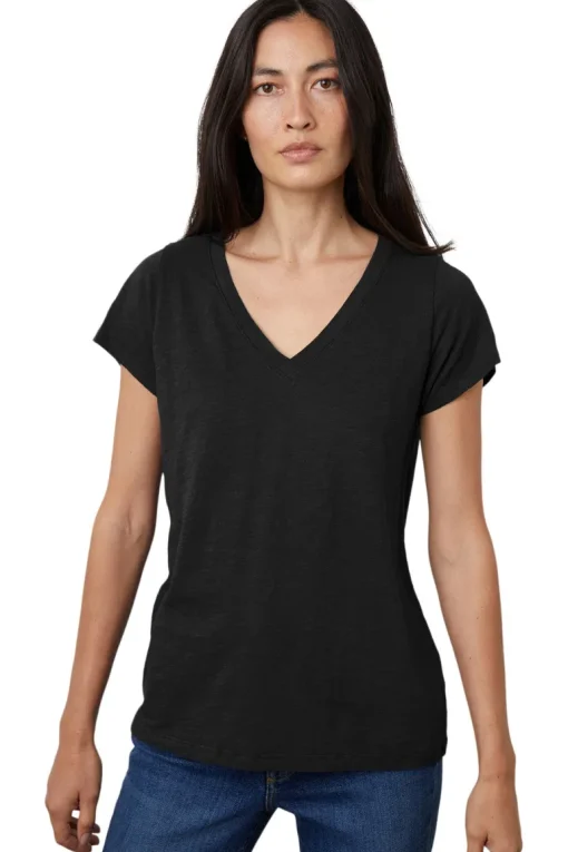 Velvet Jilian Original Slub V-neck Tee