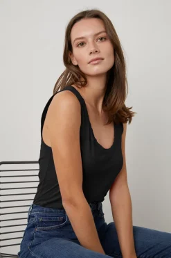 Velvet Joy Tank Top in Black