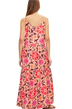 Velvet Kate Printed Silk Dress in Cameo