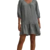 Velvet Kaylie Woven Linen Dress in Graphite