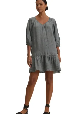 Velvet Kaylie Woven Linen Dress in Graphite