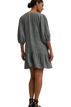 Velvet Kaylie Woven Linen Dress in Graphite