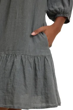 Velvet Kaylie Woven Linen Dress in Graphite