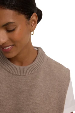 Velvet Paola Cotton Cashmere Sweater in Mink