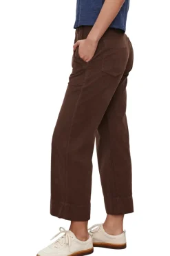Velvet Vera Corduroy Wide Leg Trouser in Bark