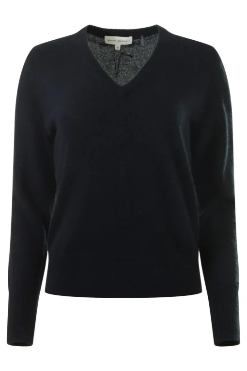 White & Warren Cashmere V-neck Sweater