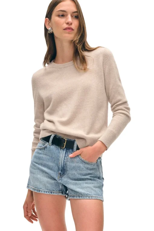 White & Warren Classic Cashmere Crewneck Sweater
