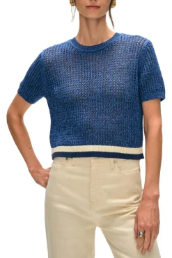 White & Warren Organic Cotton Mesh T-Shirt