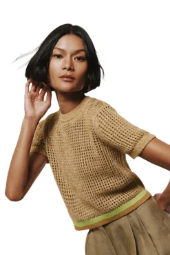 White & Warren Organic Cotton Mesh T-Shirt