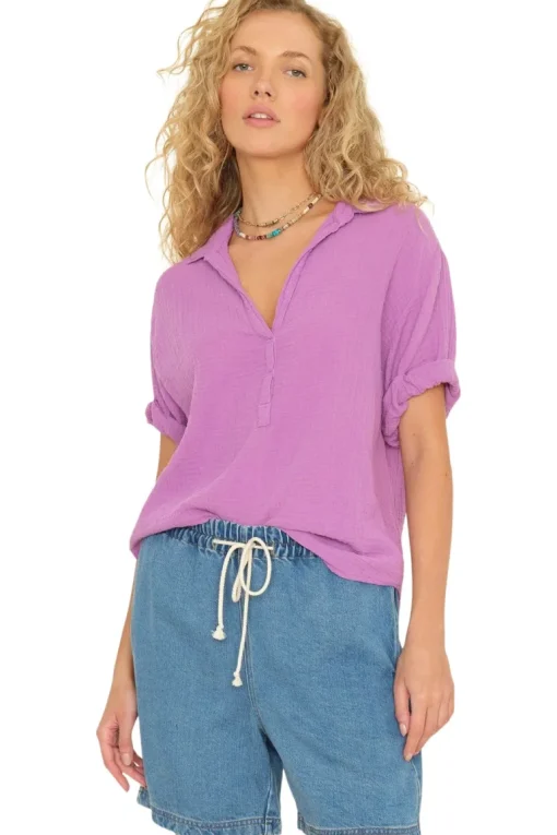Xirena Cruz Top in Purple Orchid