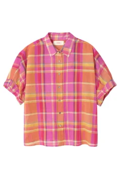 Xirena Teddy Shirt in Coral Blaze
