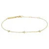 Zoe Chicco 3 Diamond Trio Station Bracelet in 14k Yellow Gold