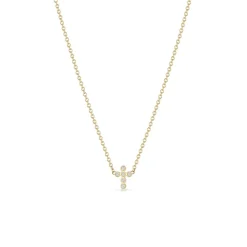 Zoe Chicco Bezel Diamond Necklace in Yellow Gold
