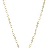 Zoe Chicco 14k Nested Diamond Large Paperclip Link Square Oval Chain Necklace in Yellow Gold