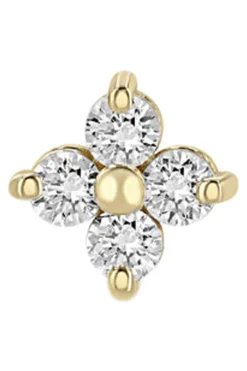 Zoe Chicco Prong Diamond Quad Studs in 14k Yellow Gold